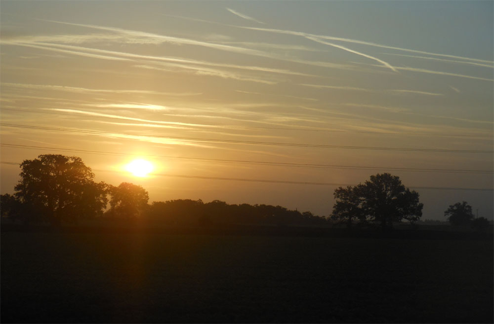 Sunrise from the train 17 Oct 2017