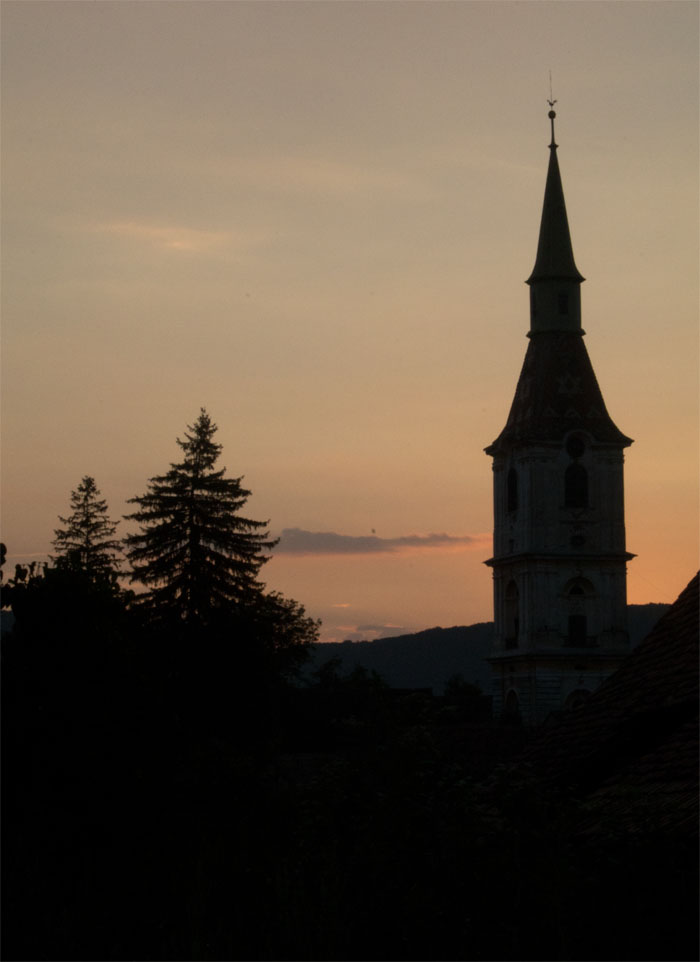 Daia church at sundown